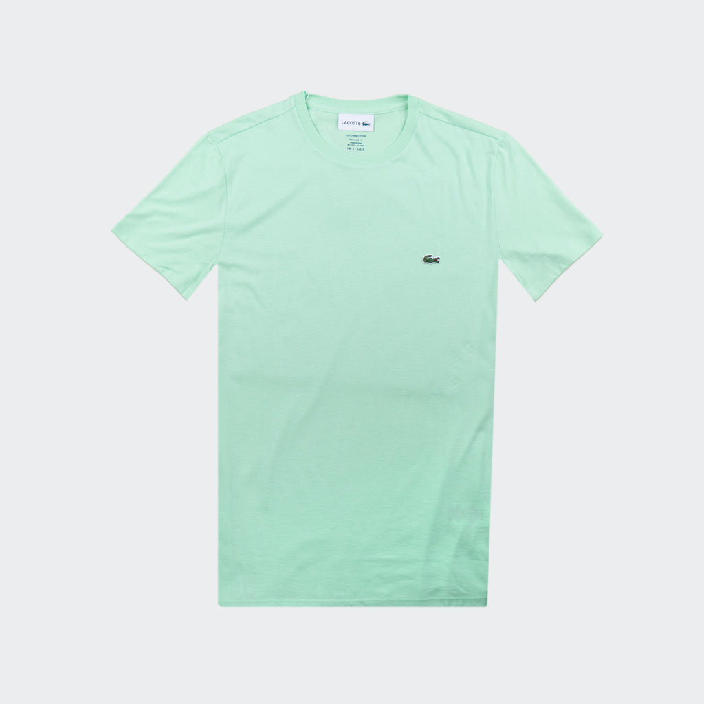 Men's Lacoste Crew Neck Pima Cotton Jersey T-Shirt Light Green