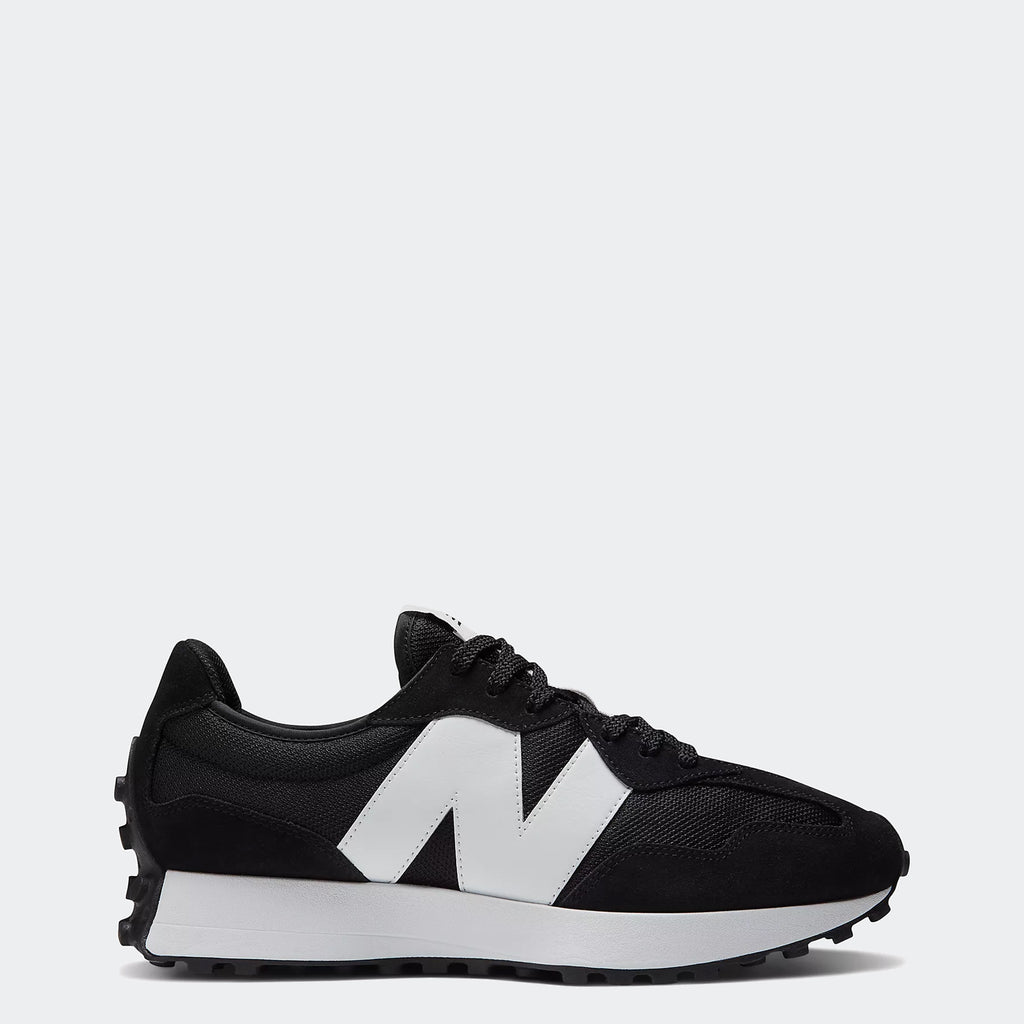 Men's New Balance 327 Shoes Black With White