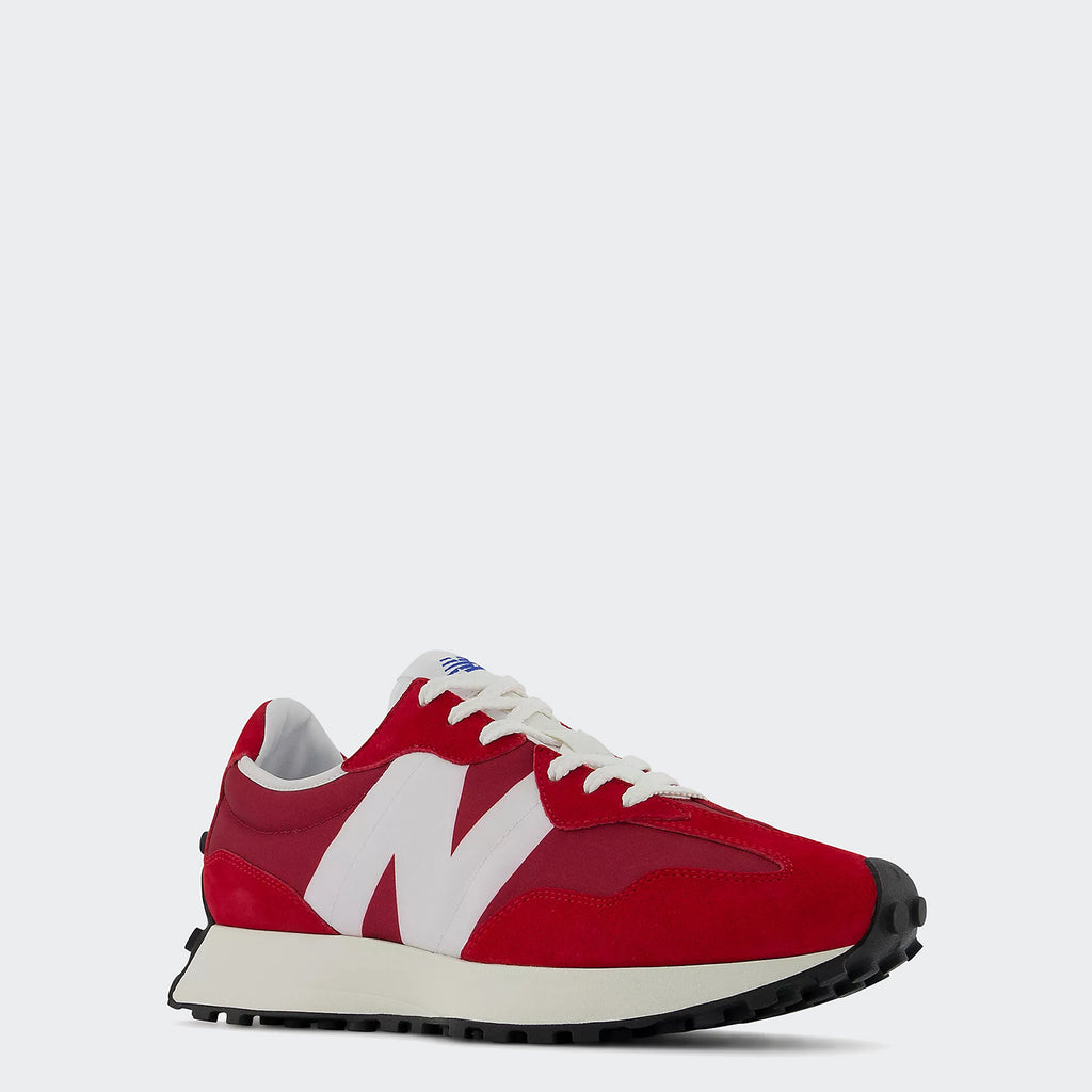Men's New Balance 327 Shoes Red MS327LD1 | Chicago City Sports | angled front view