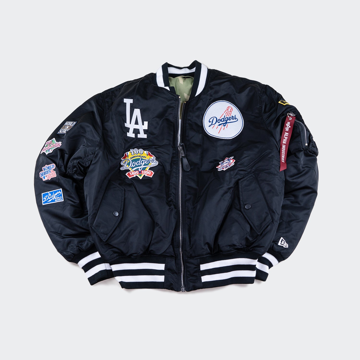 Men's New Era Black Los Angeles Dodgers Anorak Packable 1/4-Zip Hoodie  Jacket