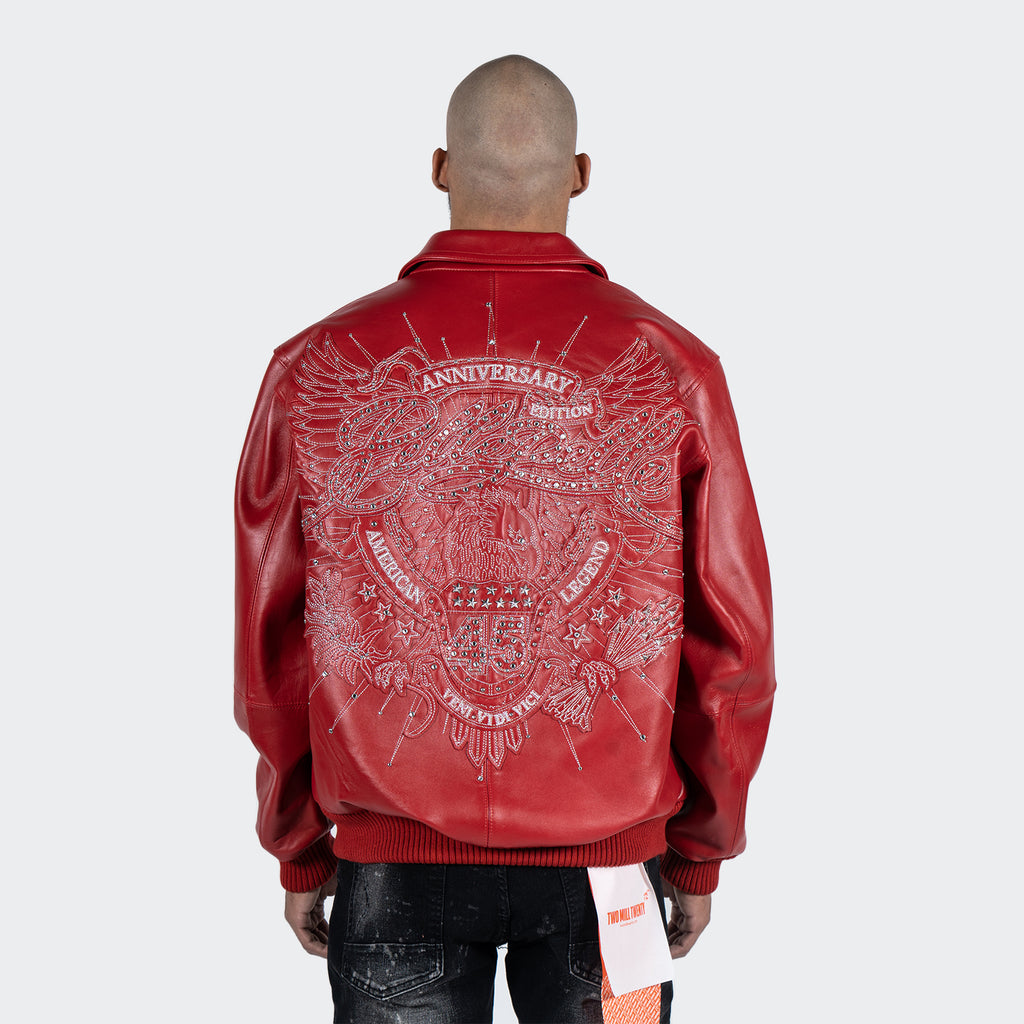 Men's Pelle Pelle American Legend Leather Jacket Red