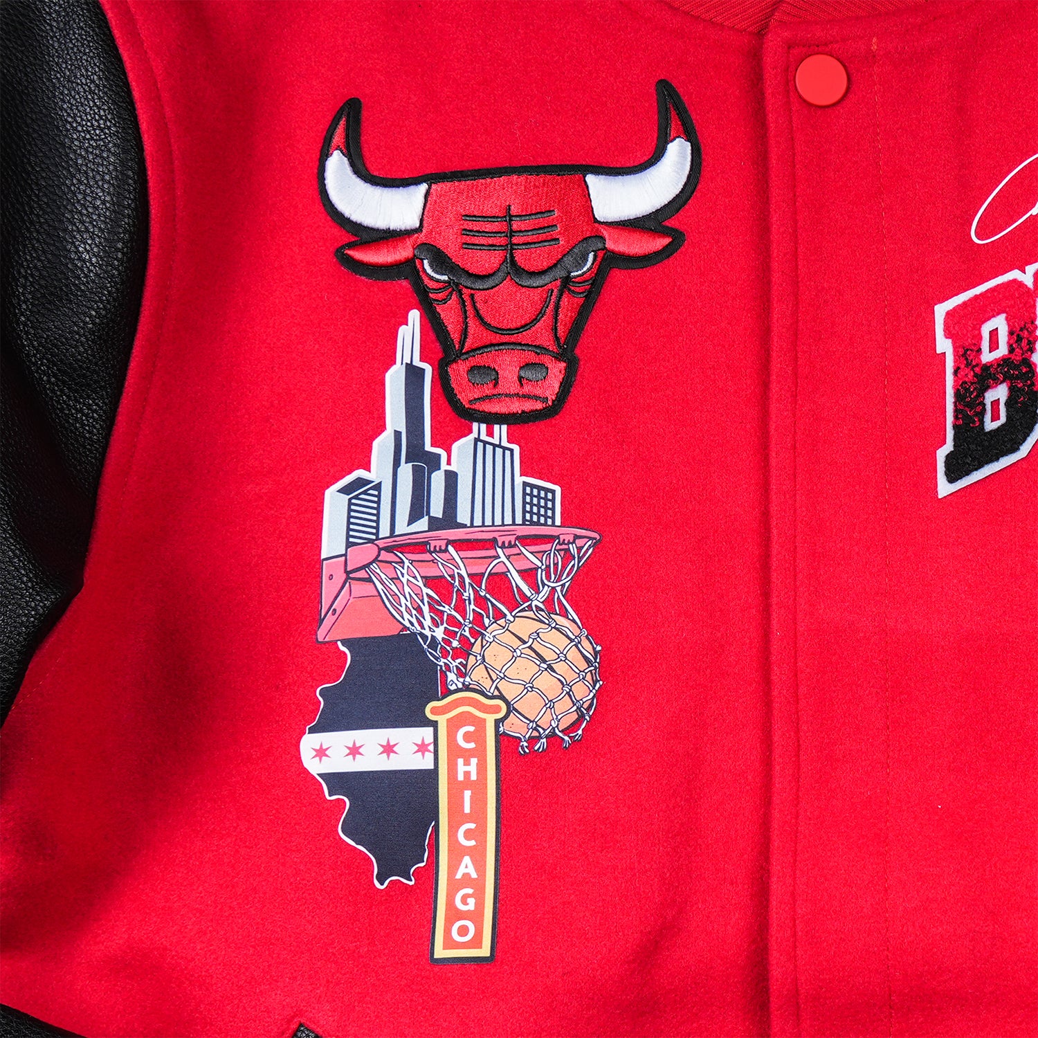 Chicago Bulls adidas Originals Wool Varsity Jacket - Red ($6.99) ❤ liked on  Polyvore