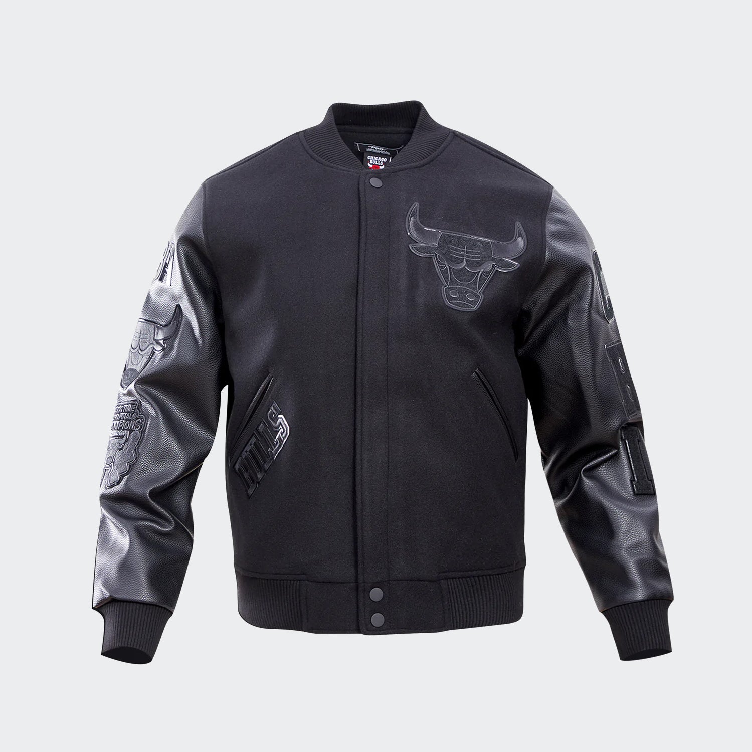 Wool/Leather Basketball Chicago Bulls Black Varsity Jacket - Jacket Makers