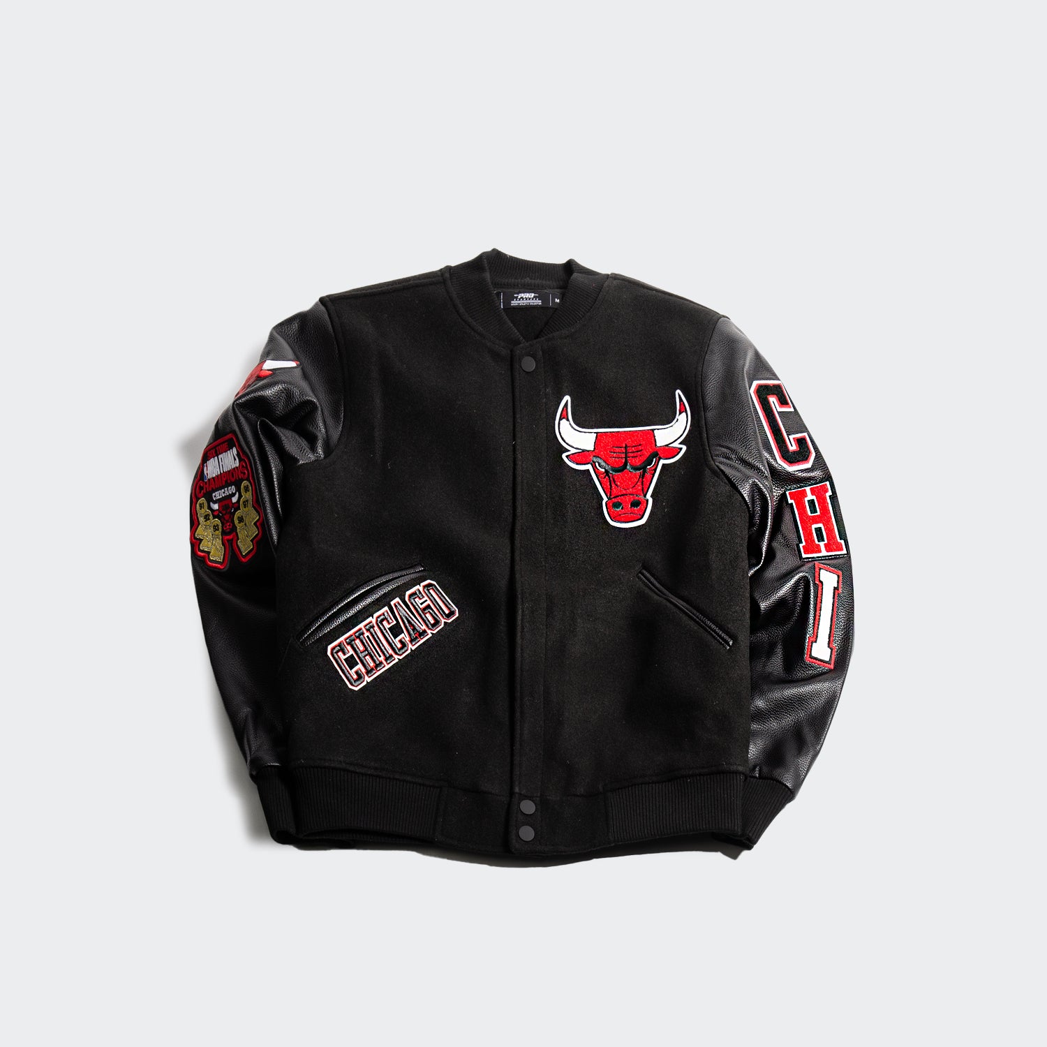 Wool/Leather Basketball Chicago Bulls Black Varsity Jacket - Jacket Makers