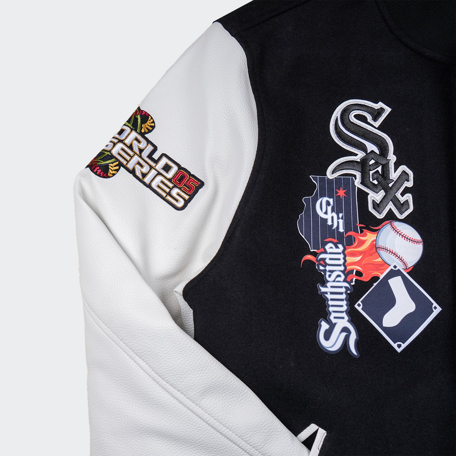 KLEW MLB Men's Chicago White Sox Big Graphics Logo polo XL Shirt