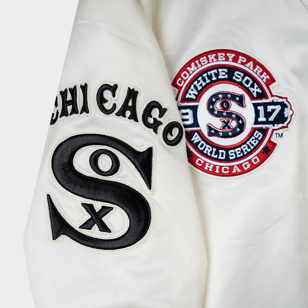 Men’s Pro Standard Chicago White Sox 1917 Satin Jacket Eggshell