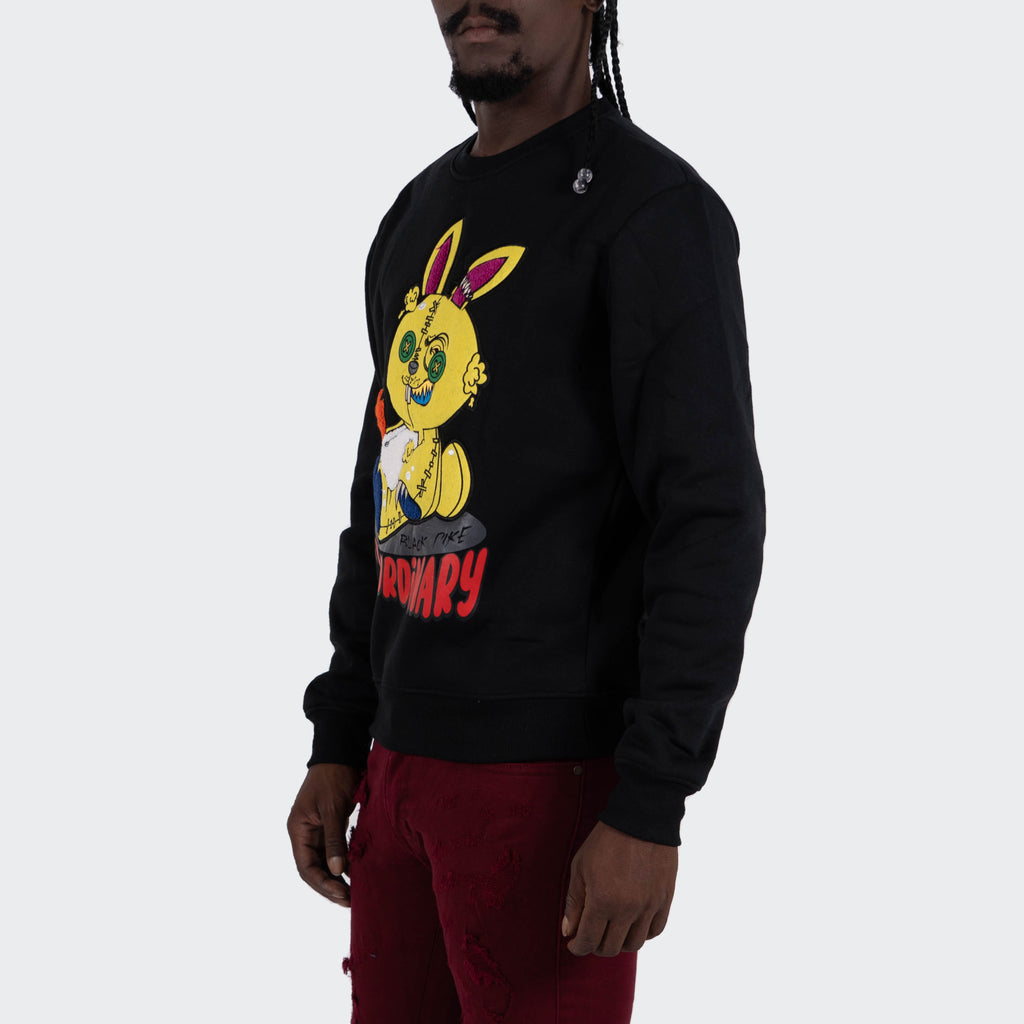 Men's TWO MILL TWENTY "Extraordinary" Graphic Embroidered Sweatshirt Black