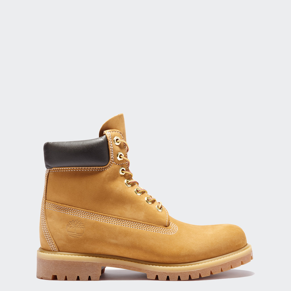 Men's Timberland Icon 6-Inch Premium Waterproof Boots Wheat Nubuck (TB010061713) | Chicago City Sports | side view