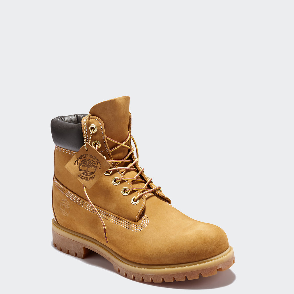 Men's Timberland Icon 6-Inch Premium Waterproof Boots Wheat Nubuck (TB010061713) | Chicago City Sports | front view