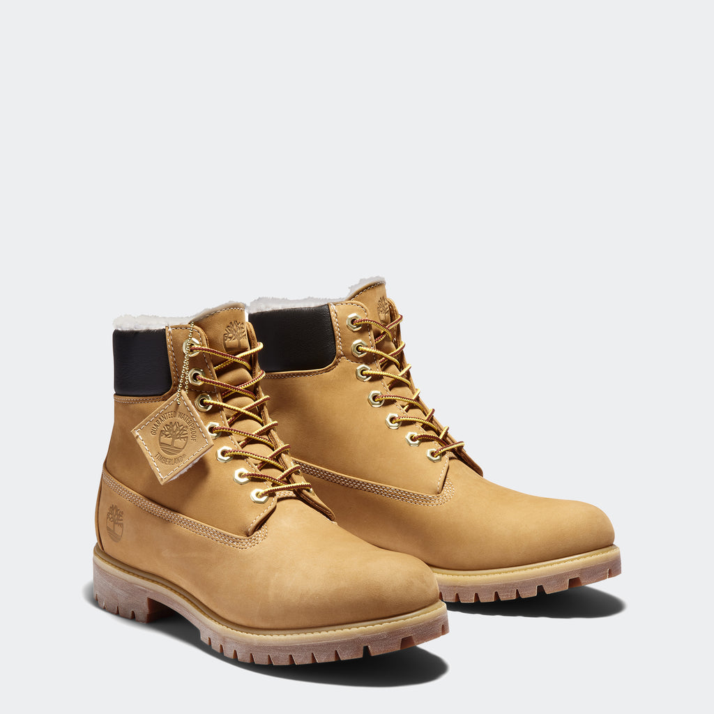 Men's Timberland Premium Warm-Lined 6-Inch Waterproof Boots Wheat