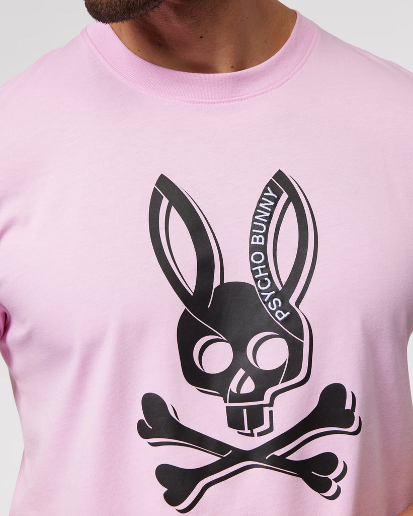 Men's Psycho Bunny Serge Graphic Tee Pure Pink