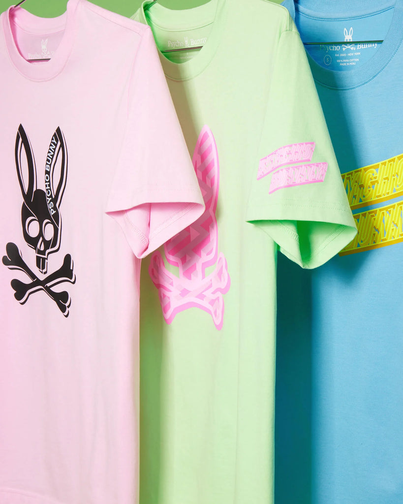 Men's Psycho Bunny Serge Graphic Tee Pure Pink