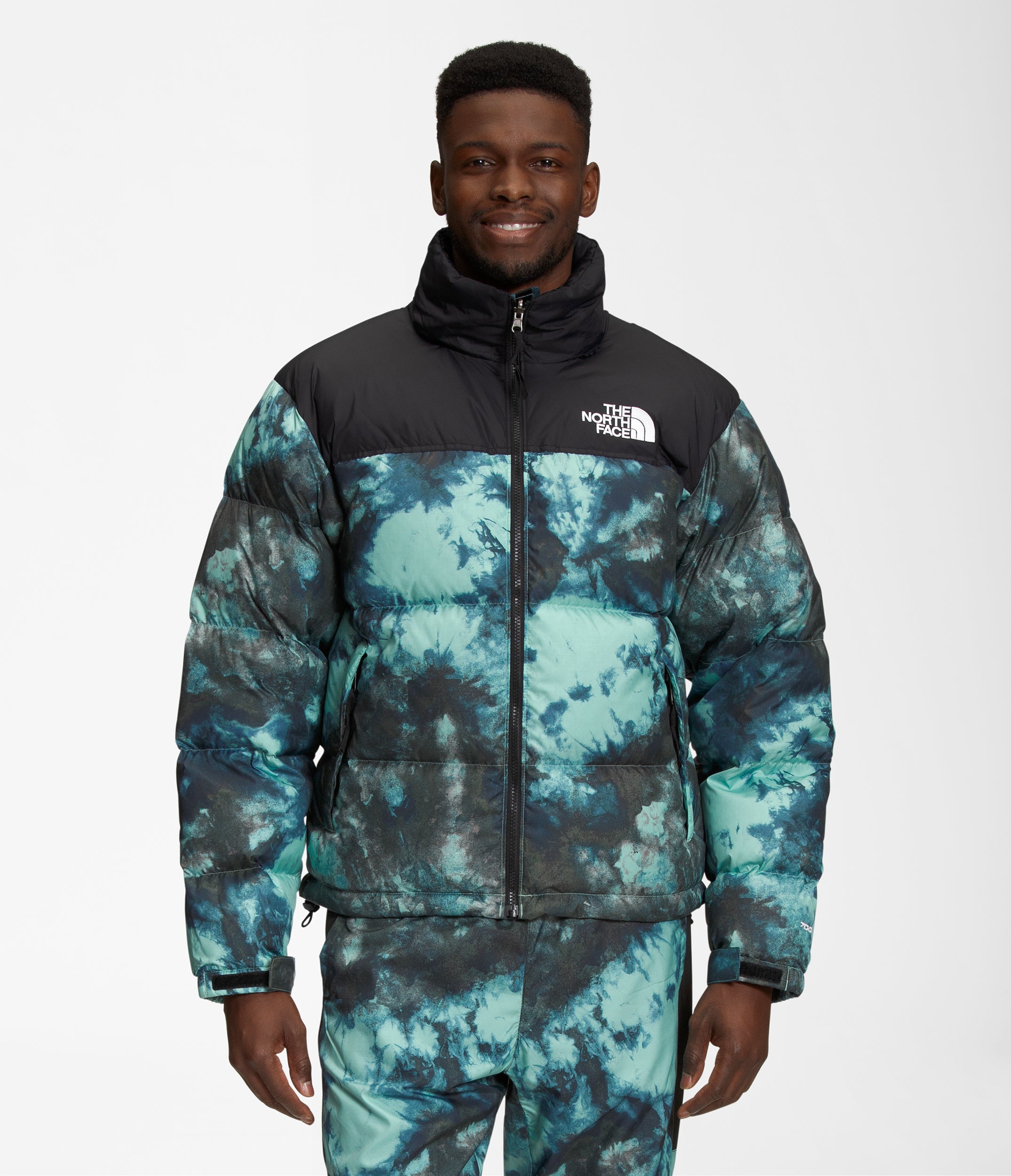 The North Face Nuptse 1996 Camouflage Down Jacket In Blue