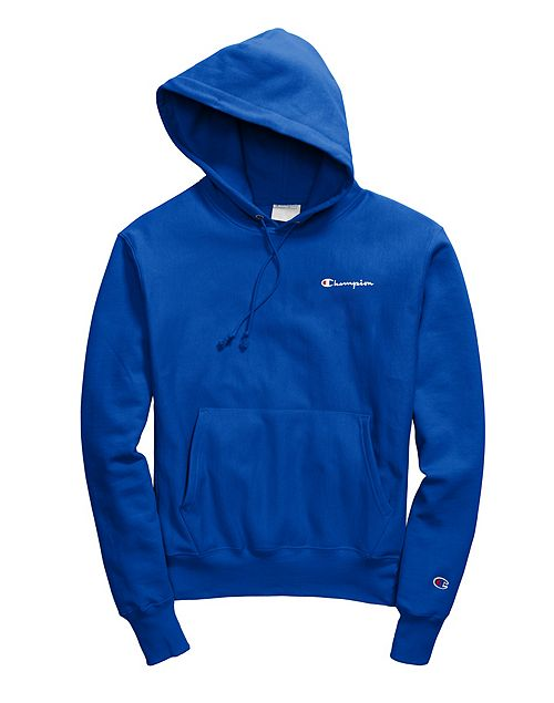 Champion Reverse Weave Pullover Hoodie Blue Chicago City Sports