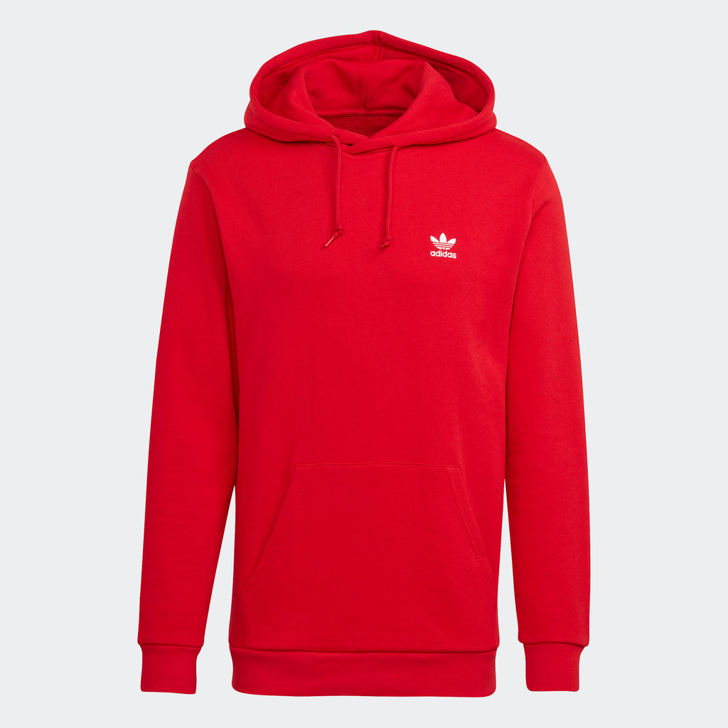 Men's adidas Trefoil Hoodie Scarlet Red GN3389 | Chicago City Sports | front view