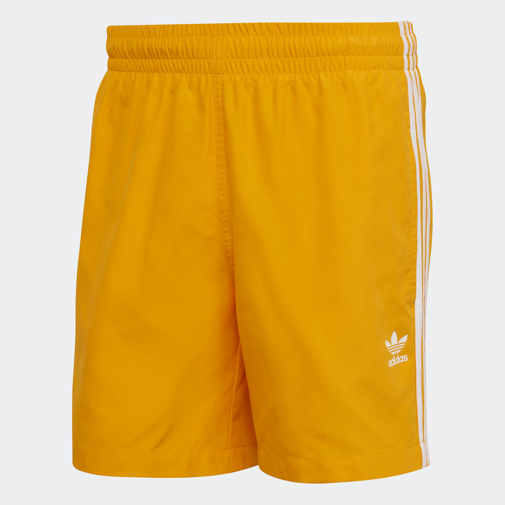 Men's adidas Originals Adicolor Classics 3-Stripes Swim Shorts Gold