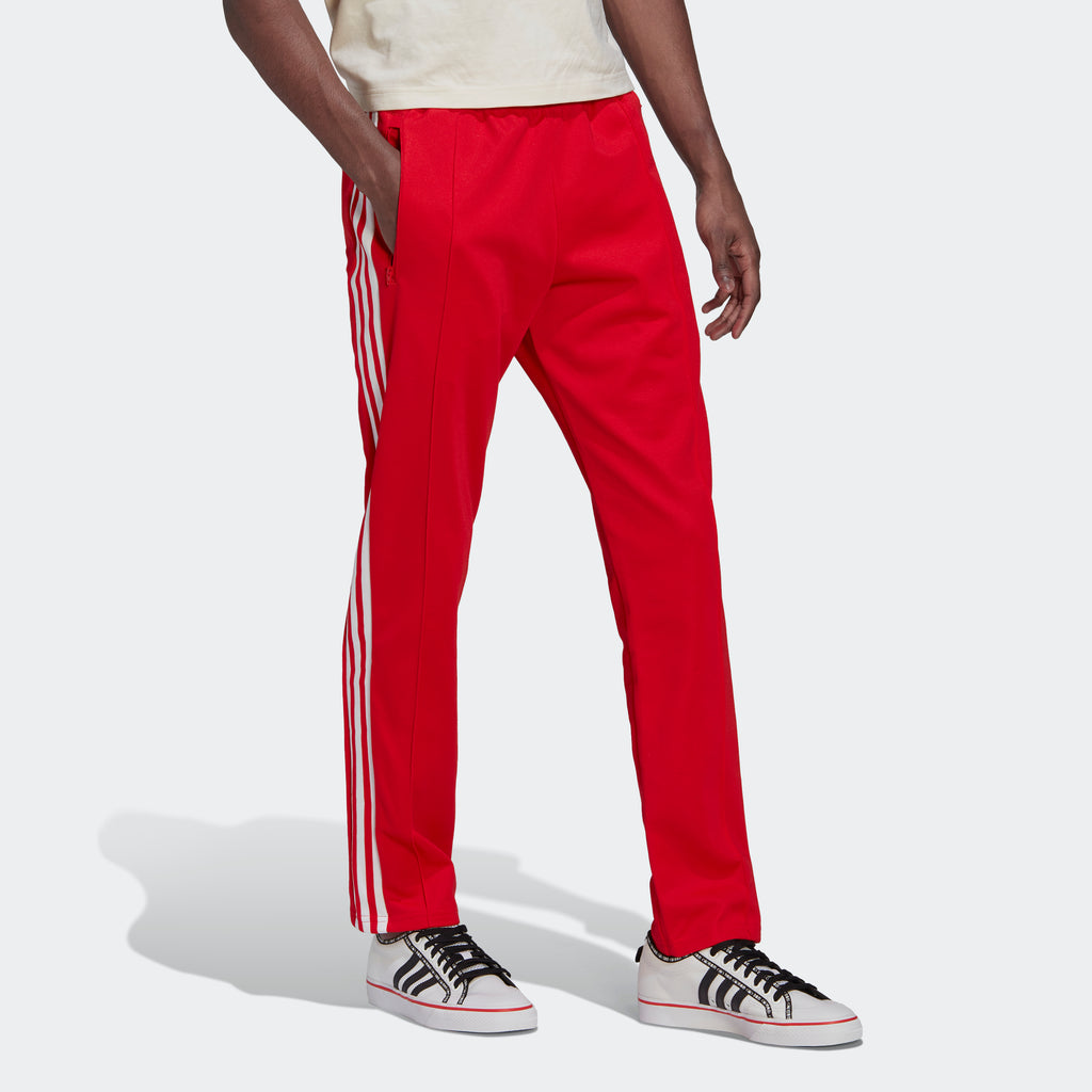 Men's adidas Originals Adicolor Classics Beckenbauer Primeblue Track Pants Red