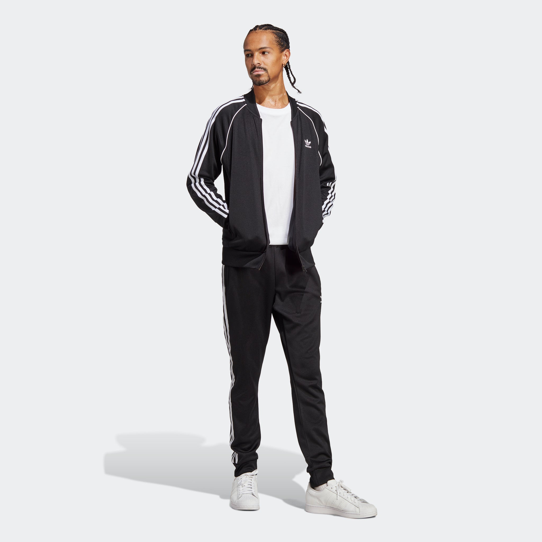 Adidas sst jacket black store