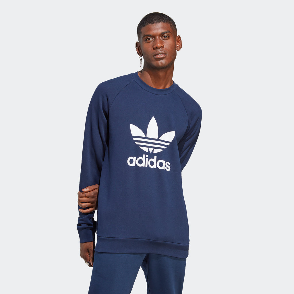 Men’s adidas Originals Adicolor Classics Trefoil Crewneck Sweatshirt Night Indigo