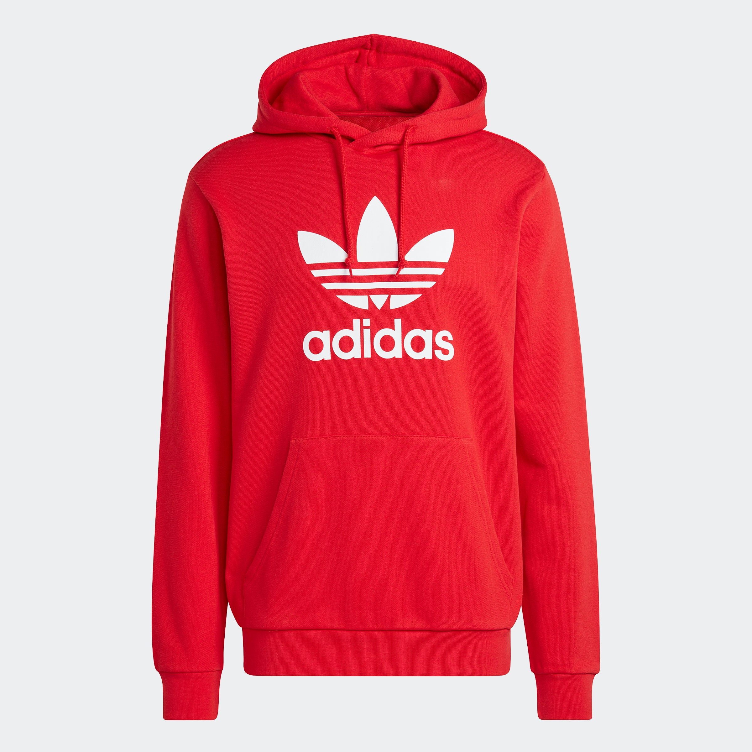 Men's adidas Trefoil Hoodie Scarlet Red IA4882 | Chicago Sports