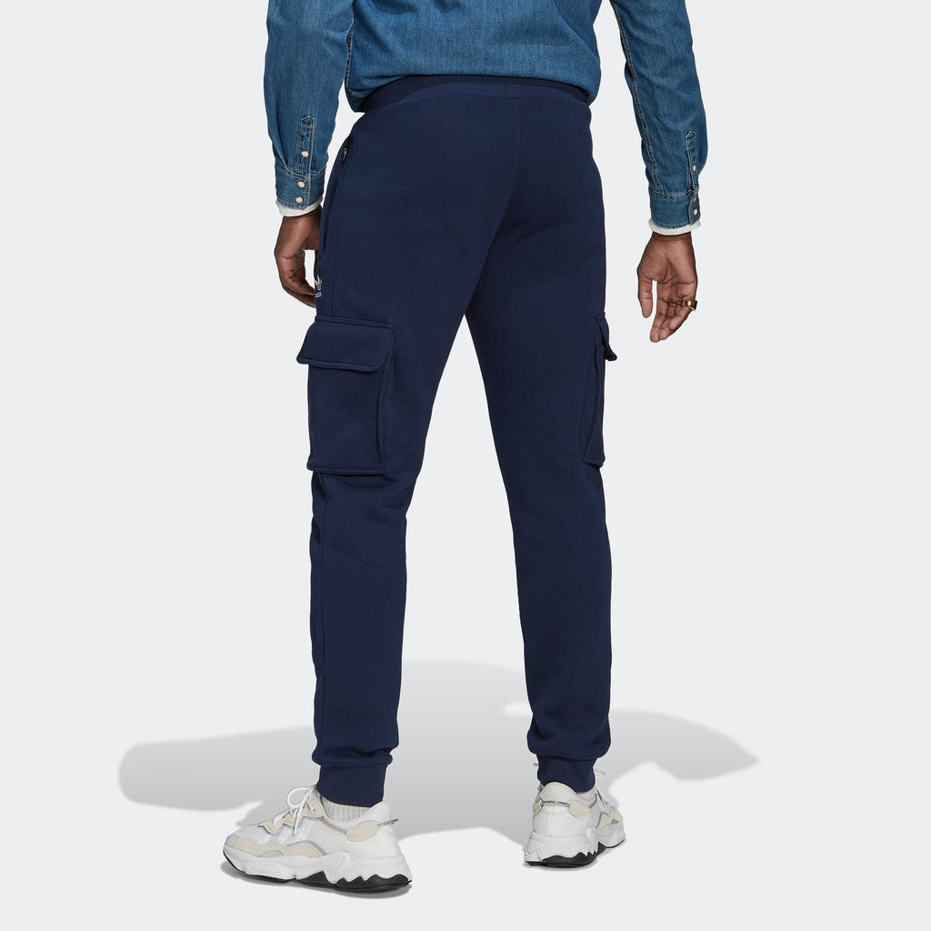 Men's adidas Originals Adicolor Essentials Trefoil Cargo Pants Navy