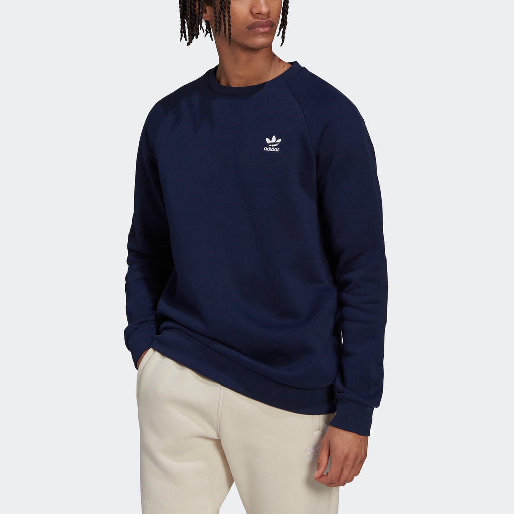 Men’s adidas Originals Adicolor Essentials Trefoil Crewneck Sweatshirt Navy