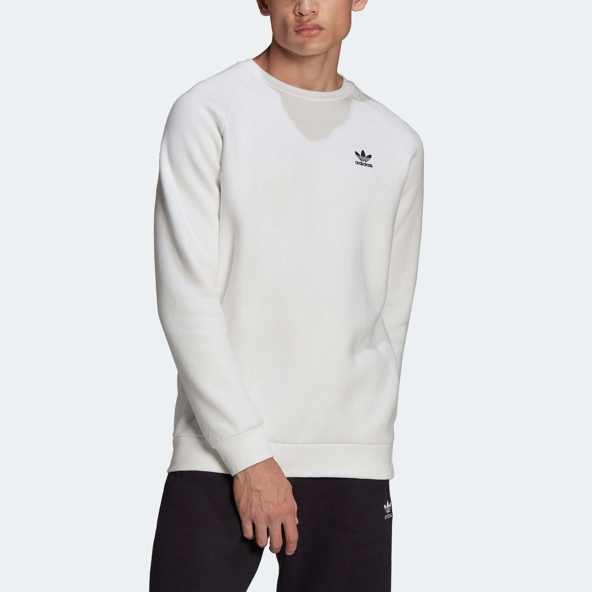 adidas Essentials Trefoil Sweatshirt White Chicago City Sports