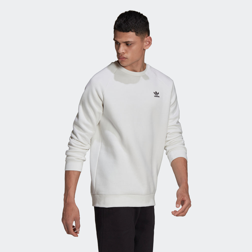 Men’s adidas Originals Adicolor Essentials Trefoil Crewneck Sweatshirt White