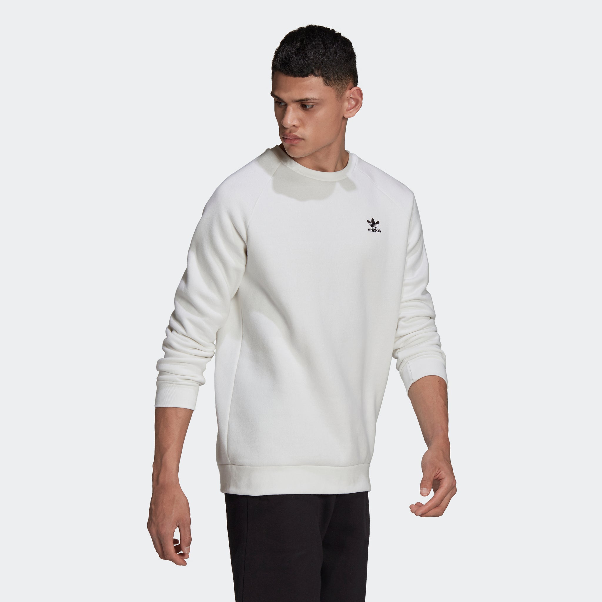 Adidas originals essential crew sweatshirt clearance