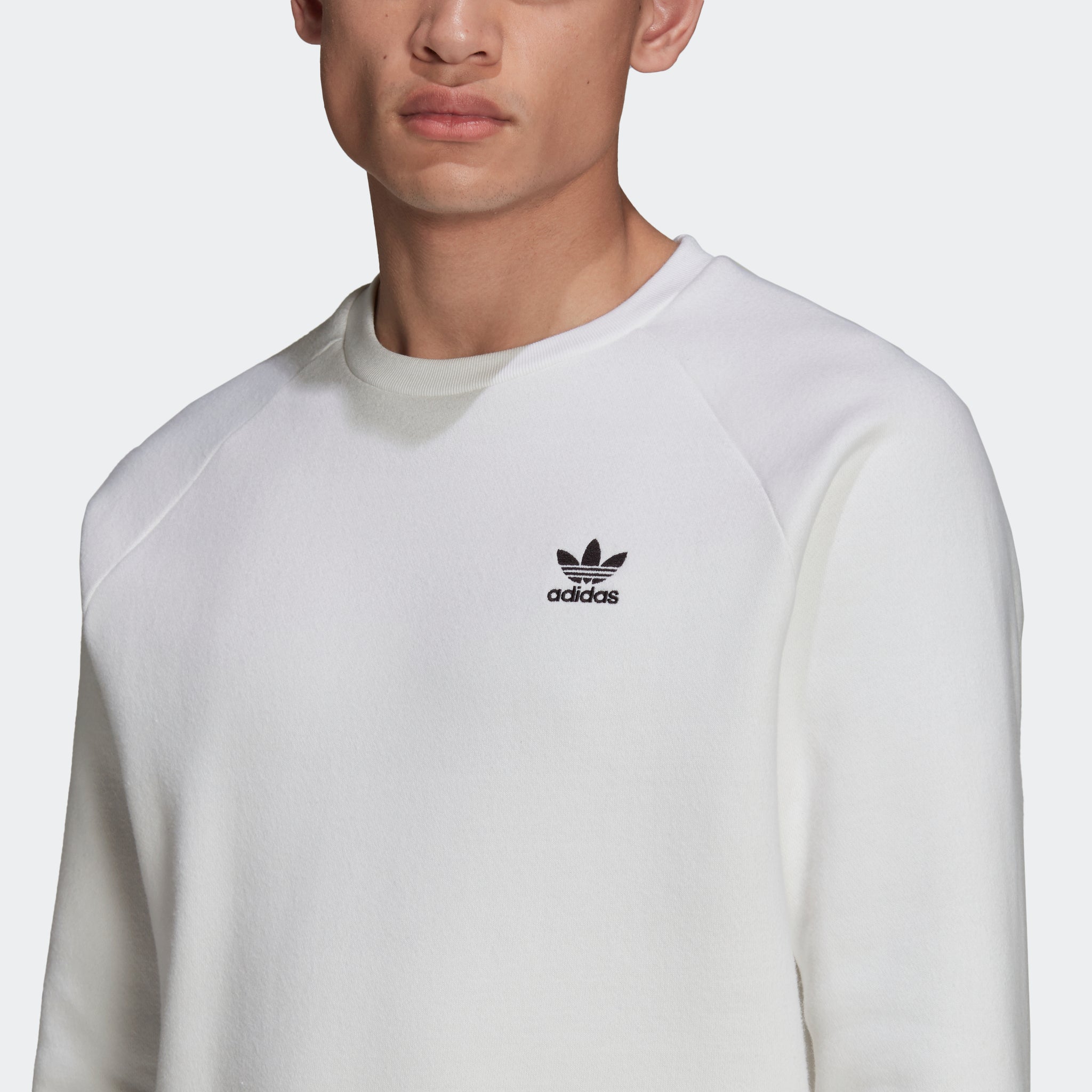 White adidas crew neck sale