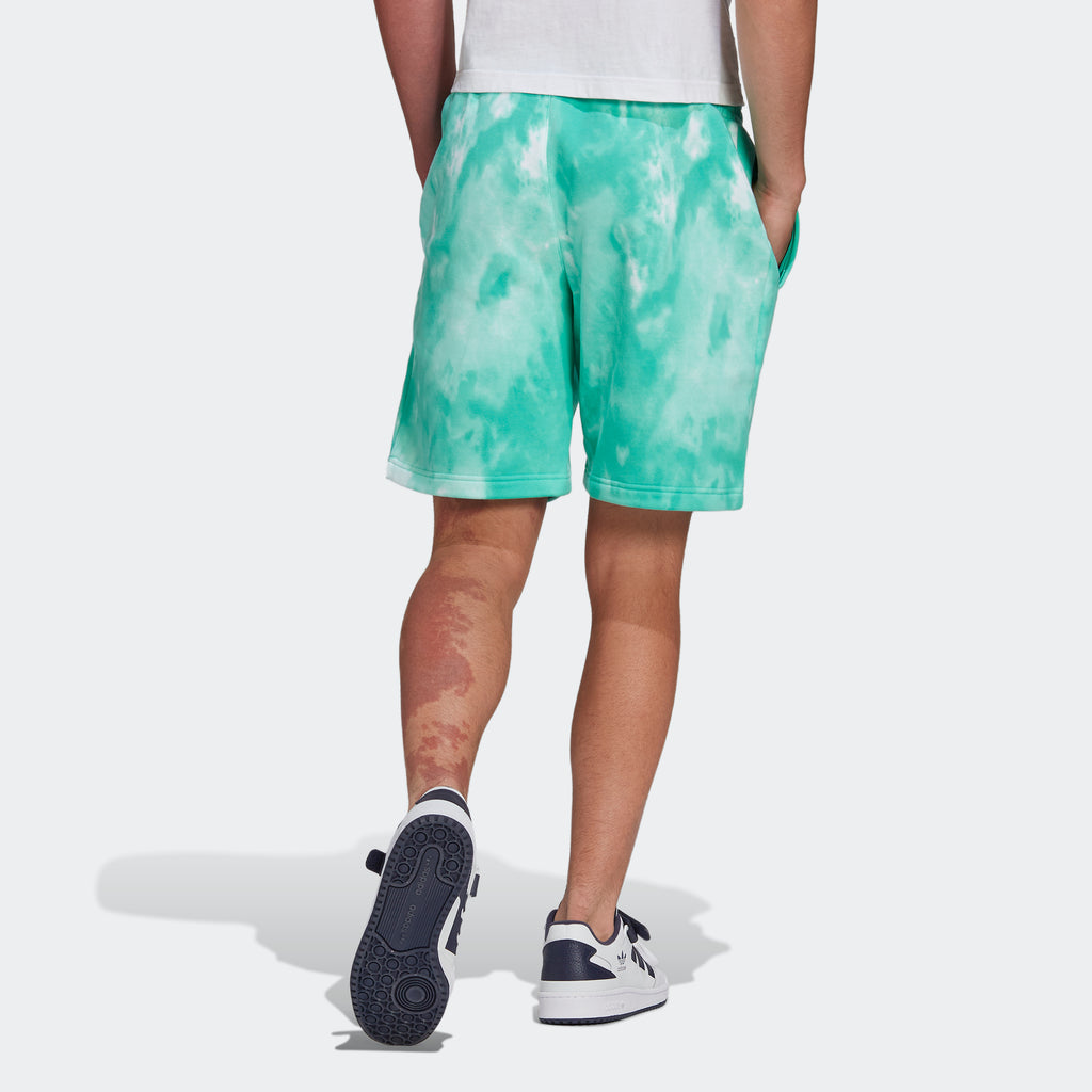 Men's adidas Originals Adicolor Essentials Trefoil Tie-Dyed Shorts Green