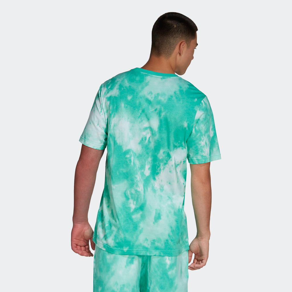 Men's adidas Originals Adicolor Essentials Trefoil Tie-Dyed Tee Green