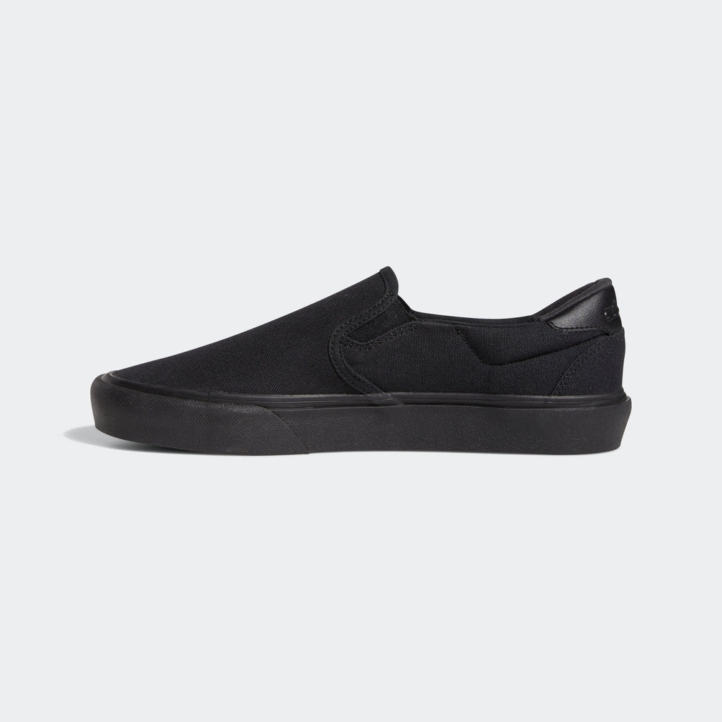 adidas Court Rallye Slip Shoes Black FY4553 | Chicago City Sports | interior side view