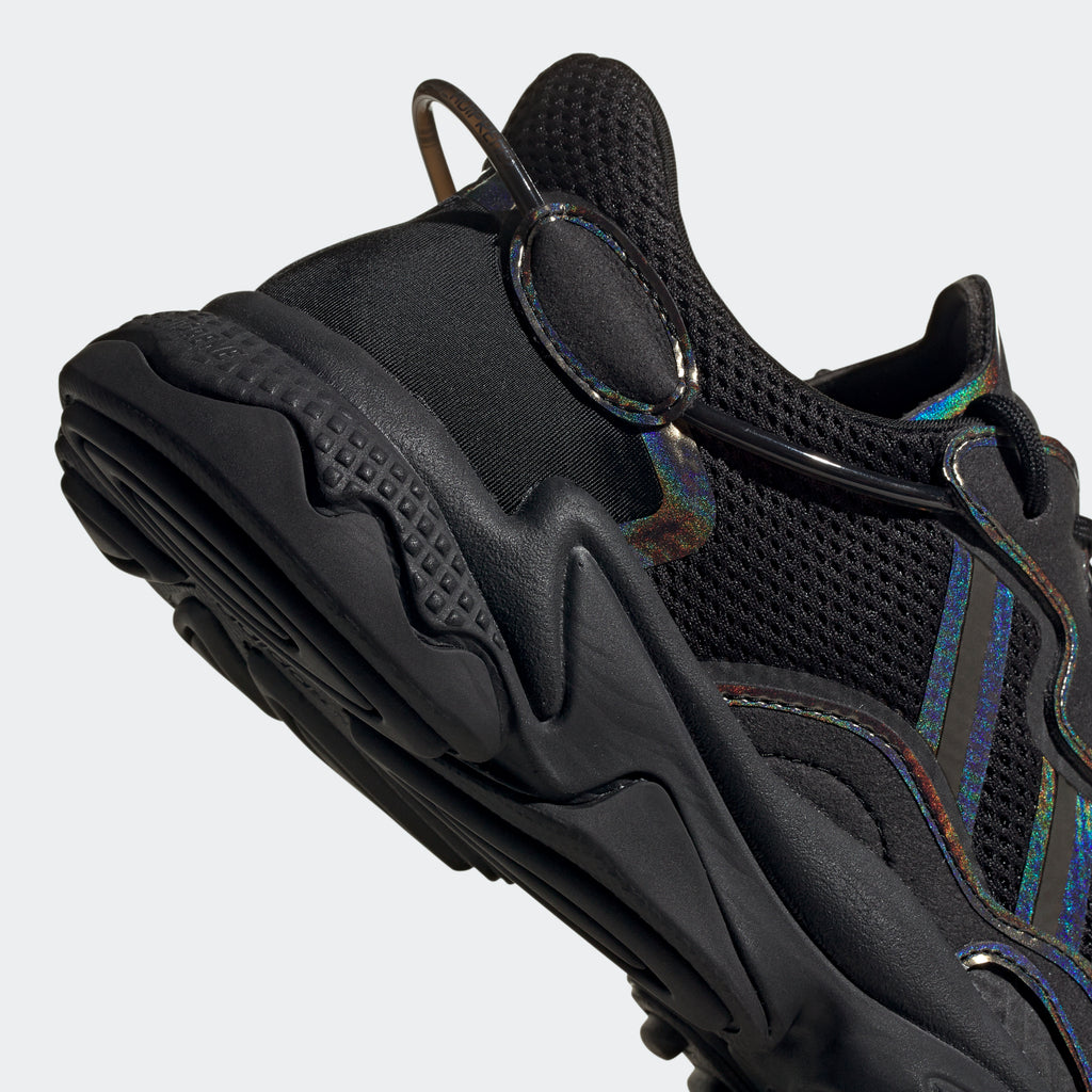Men's adidas Ozweego Shoes Black SKU FV9653 | Chicago City Sports | detailed rear view