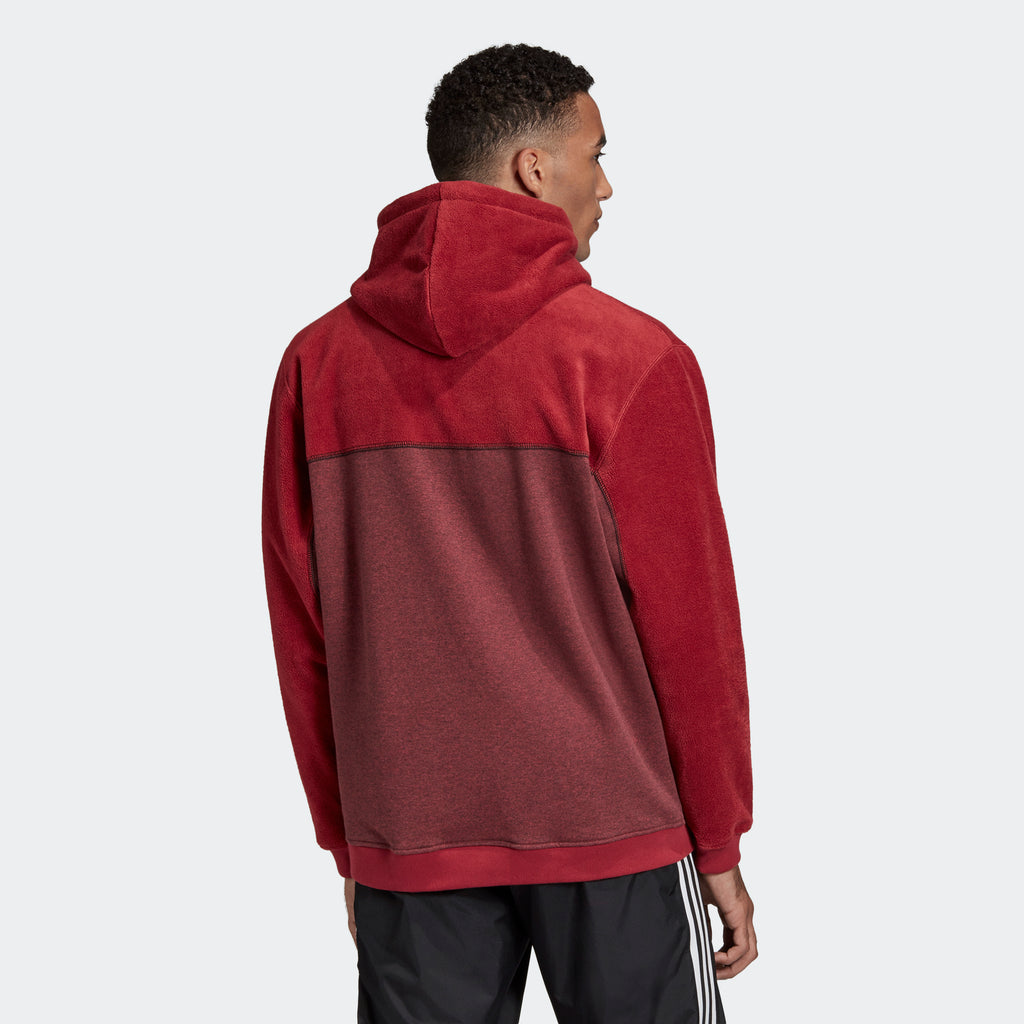 Men's adidas R.Y.V. Hoodie Legacy Red GD9321 | Chicago City Sports | rear view