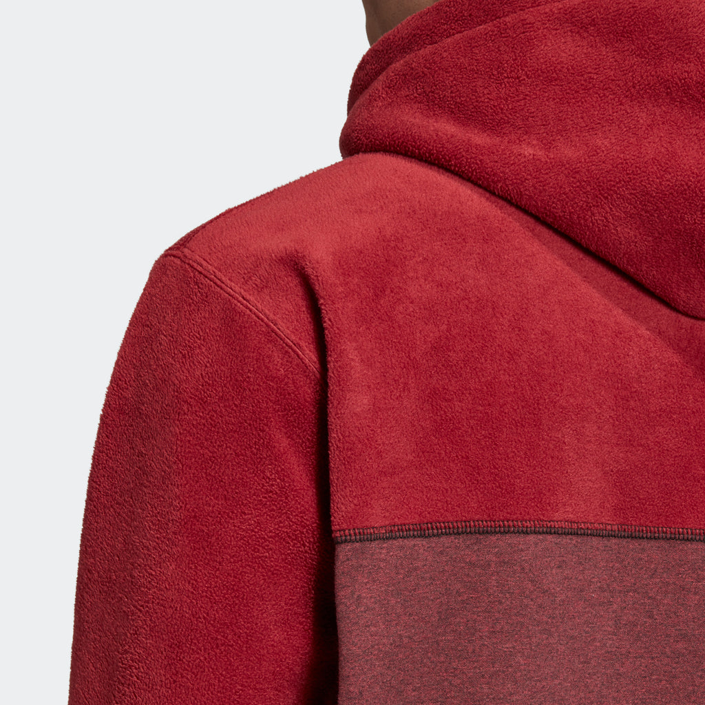 Men's adidas R.Y.V. Hoodie Legacy Red GD9321 | Chicago City Sports | shoulder view
