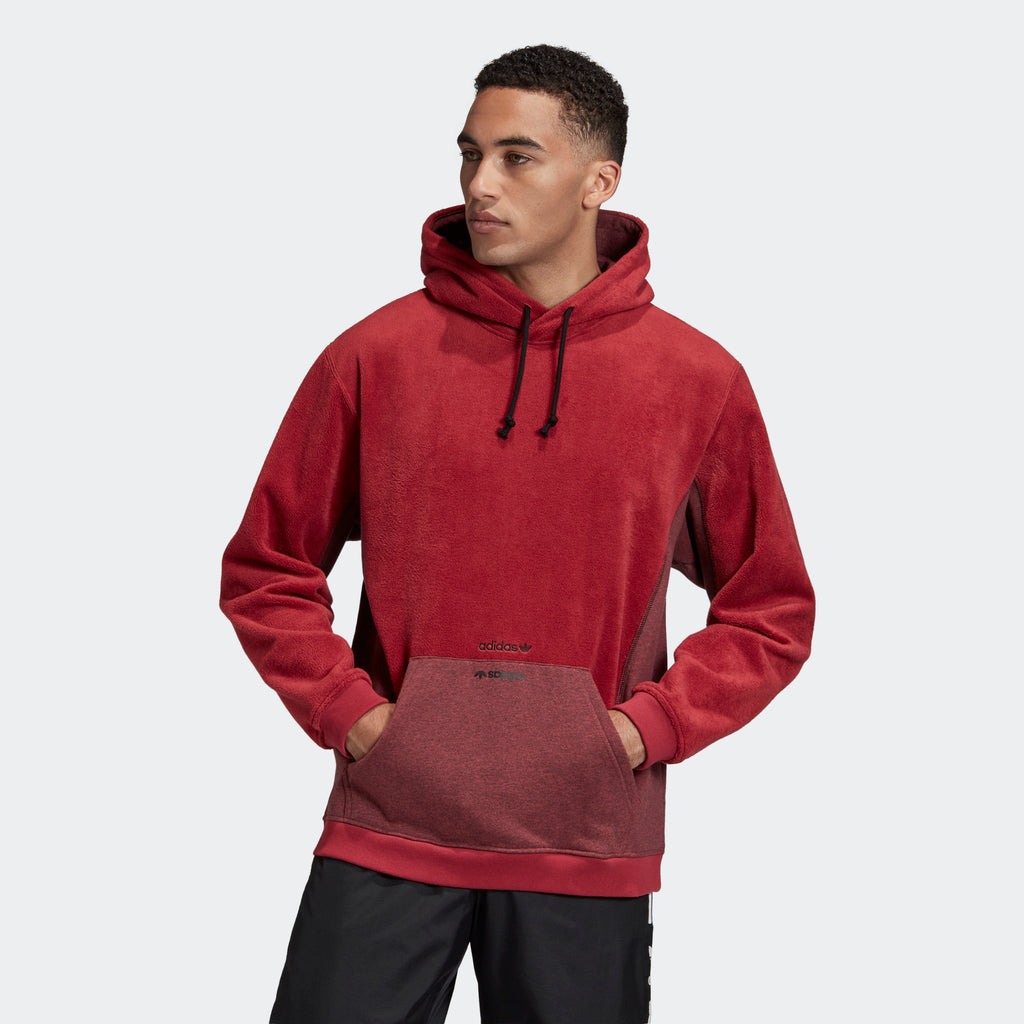 Men's adidas R.Y.V. Hoodie Legacy Red GD9321 | Chicago City Sports | front view