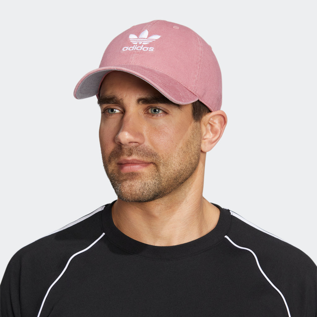 Men's adidas Originals Relaxed Strapback Hat Pink