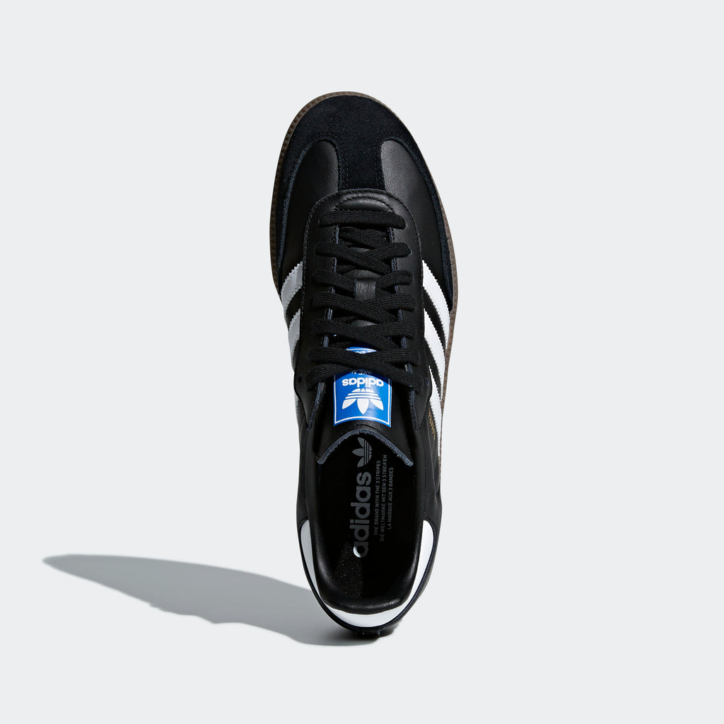 Men's adidas Originals Samba OG Shoes Black White B75807 | Chicago City Sports | top view