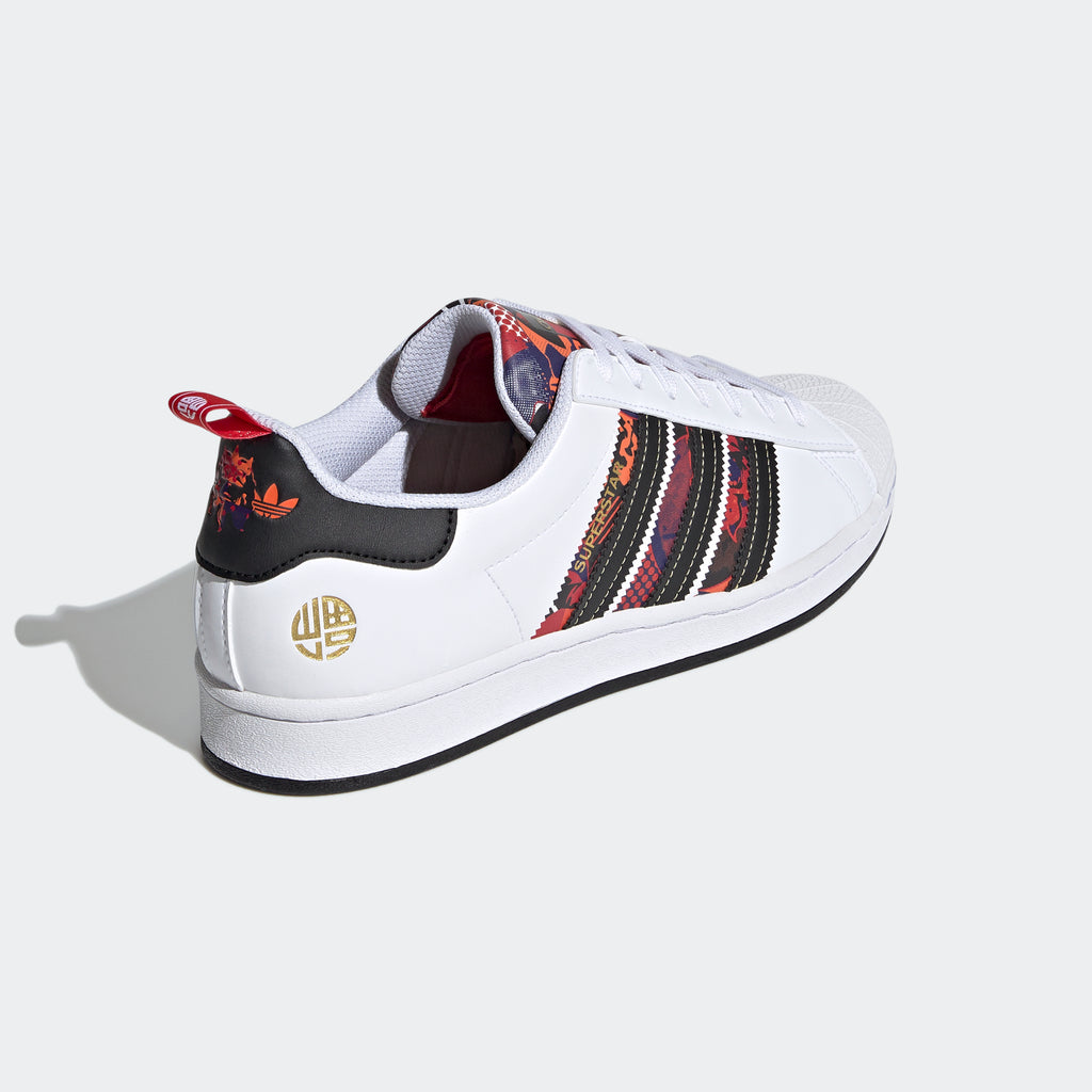 Men's adidas Originals Superstar Shoes Lunar New Year Q47184 | Chicago City Sports | rear angled view