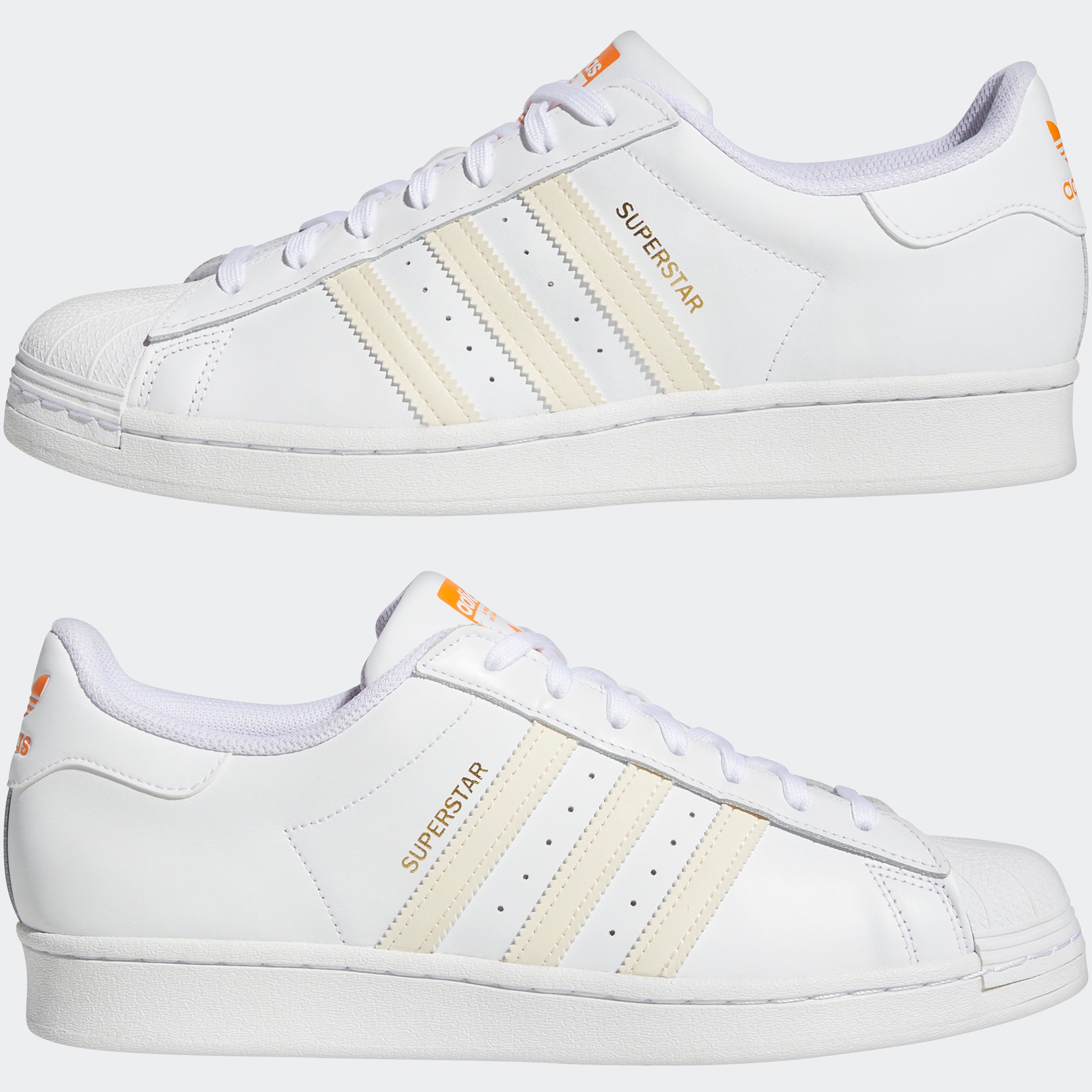  adidas Superstar Shoes Men's, White, Size 5