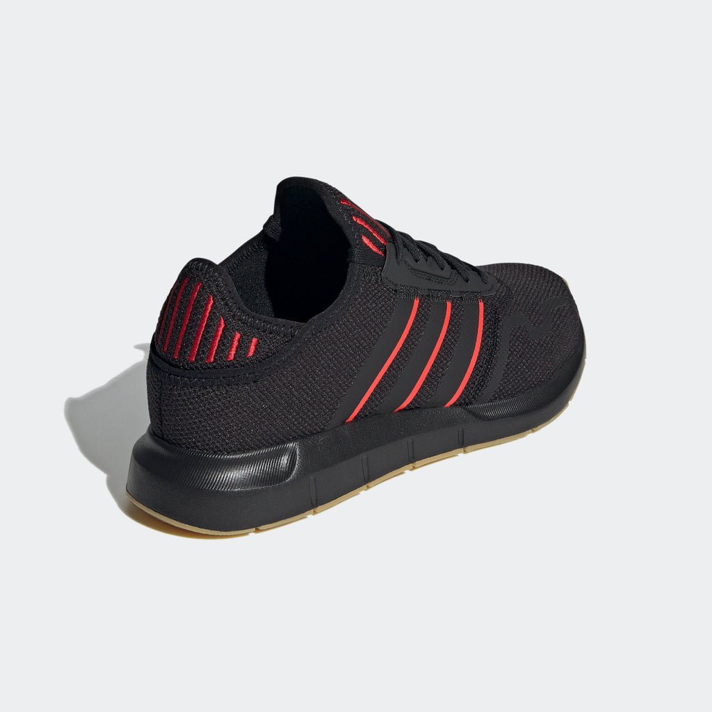Men's adidas Swift Run X Shoes Black Scarlet FY6234 | Chicago City Sports | rear angled view