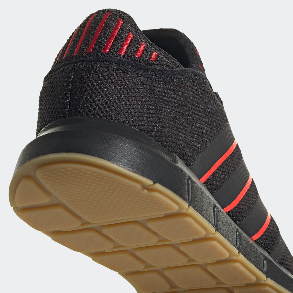 Men's adidas Swift Run X Shoes Black Scarlet FY6234 | Chicago City Sports | heel area view