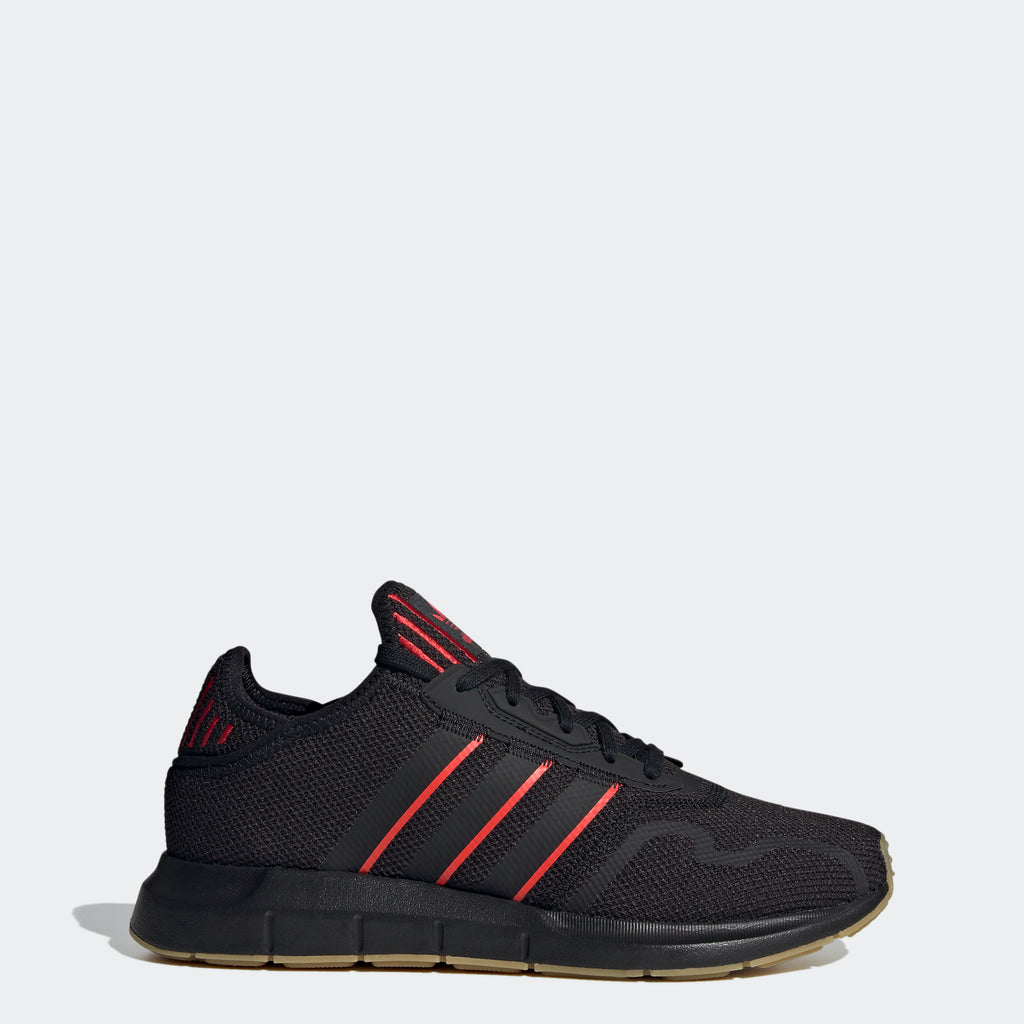 Men's adidas Swift Run X Shoes Black Scarlet FY6234 | Chicago City Sports | side view