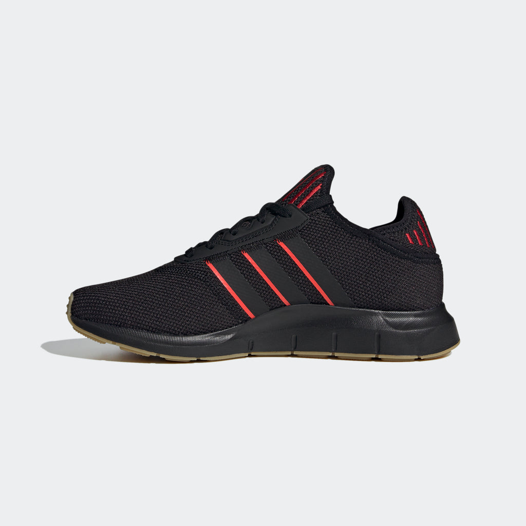 Men's adidas Swift Run X Shoes Black Scarlet FY6234 | Chicago City Sports | interior side view