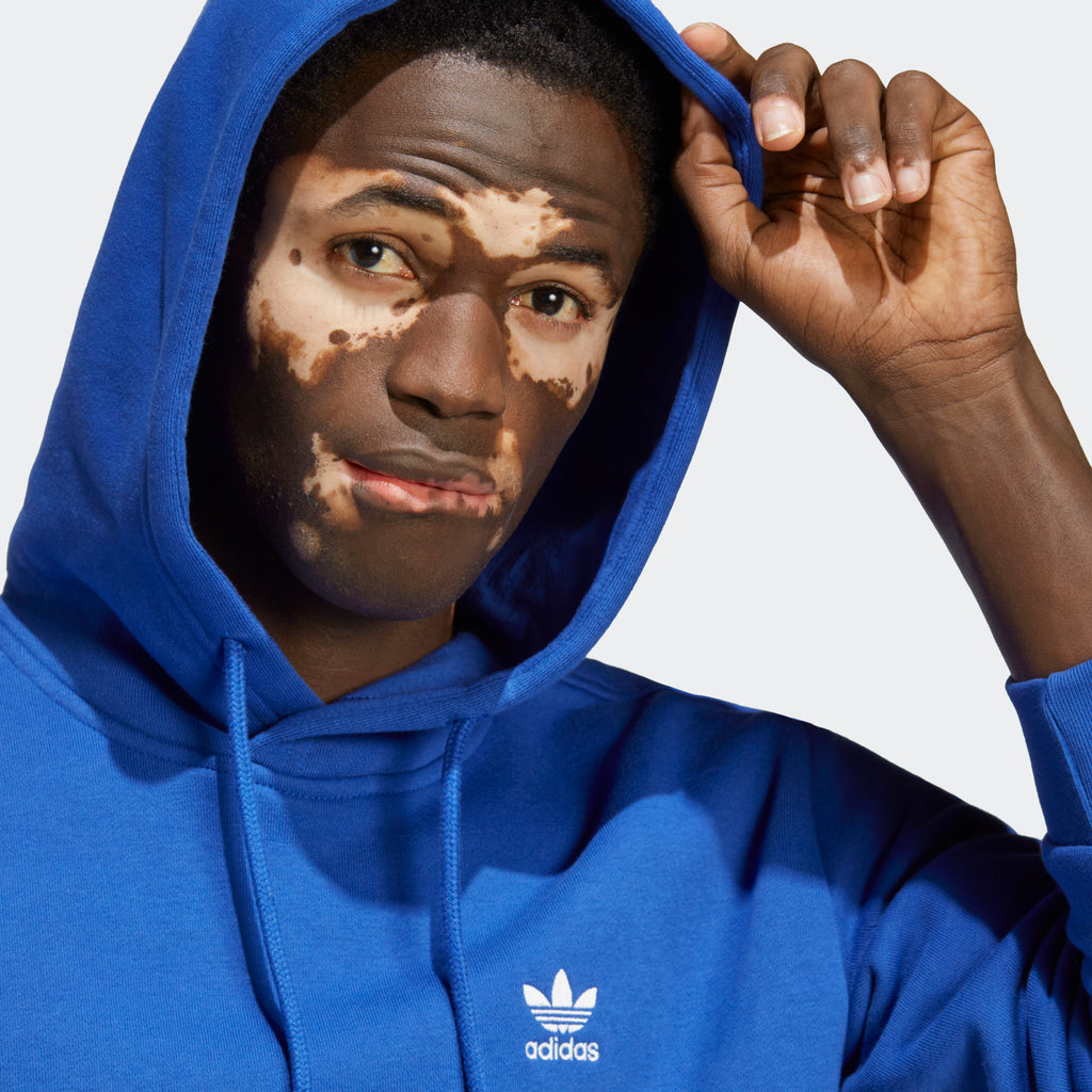 Men's adidas Originals Trefoil Essentials Hoodie Blue
