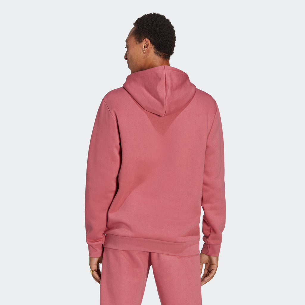 Men's adidas Originals Trefoil Essentials Hoodie Pink Strata