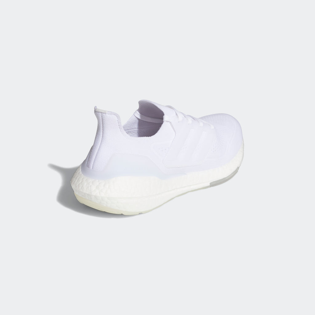 Men's adidas Ultraboost 21 Shoes White FY0379 | Chicago City Sports | rear angled view