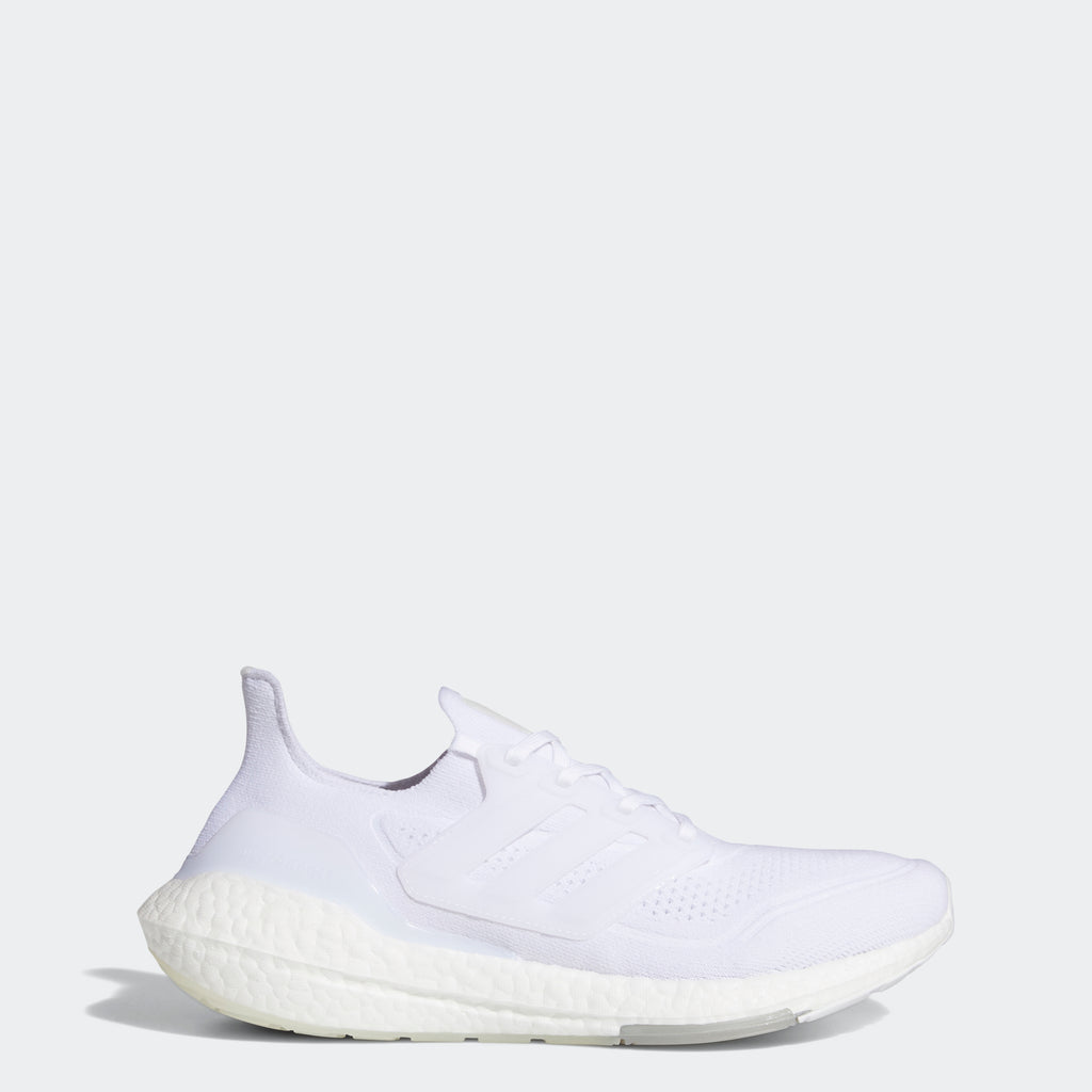 Men's adidas Ultraboost 21 Shoes White FY0379 | Chicago City Sports | side view