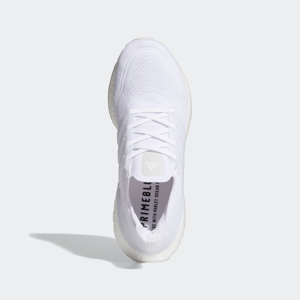 Men's adidas Ultraboost 21 Shoes White FY0379 | Chicago City Sports | top view